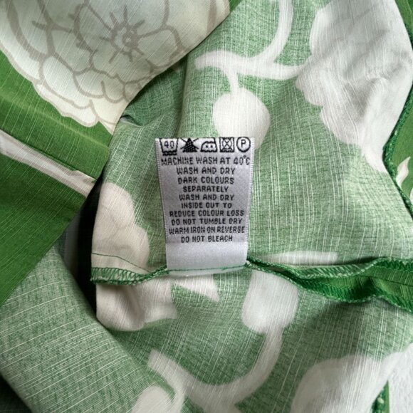 Boden Womens Green White Floral Sleeveless Cotton Shift Dress 10L V-Neck WH133 - Picture 6 of 10